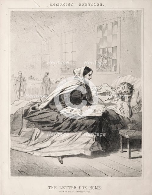 Campaign Sketches: The Letter for Home, 1863. Creator: Winslow Homer (American, 1836-1910).
