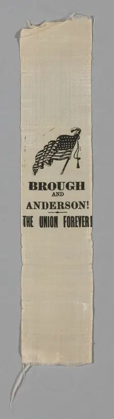 Campaign Ribbon, United States, 1863. Creator: Unknown