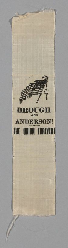 Campaign Ribbon, United States, 1863. Creator: Unknown