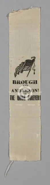 Campaign Ribbon, United States, 1863. Creator: Unknown.