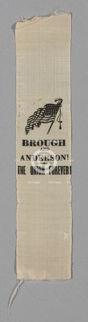 Campaign Ribbon, United States, 1863. Creator: Unknown.