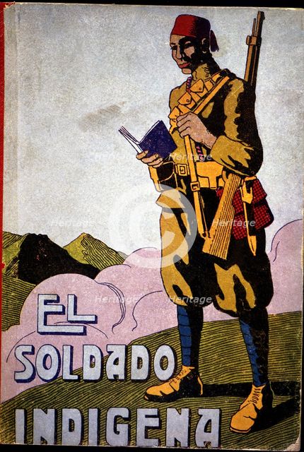 Campaigns of Morocco, cover of the Reading and Writing Notebook of Spanish and Arabic 'The Native…