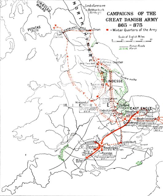 'Campaigns of the Great Danish Army 865-875.', (1935). Artist: Unknown.