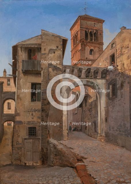 Campanile di S. Rocco a Frescati, 1848. Creator: Gustav Wilhelm Palm.