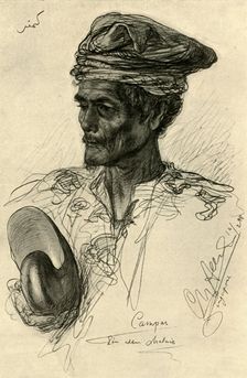 Campar - elderly Malayan man, Singapore, 1898. Creator: Christian Wilhelm Allers
