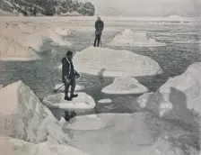 Campbell and Priestley Afloat on Pancake Ice 1912, (1913). Artist: G Murray Levick