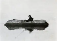 Campbell Afloat in a Kayak 1911, (1913). Artist: G Murray Levick