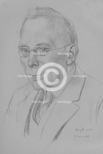 'Campbell Dodgson, Keeper of Prints and Drawings, British Museum, 1912-32', 1932. Artist: Randolph Schwabe.