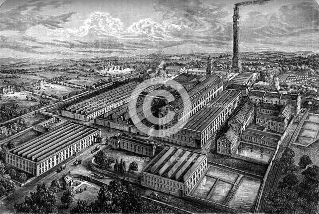 Camperdown linen works, Dundee, c1880. Artist: Unknown