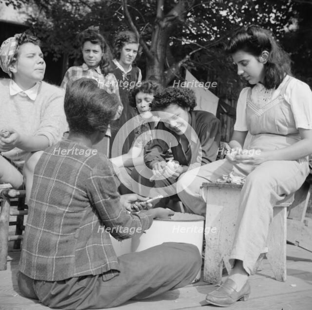 Campers helping with the kitchen work at Camp Gaylord White, Arden, New York, 1943. Creator: Gordon Parks.