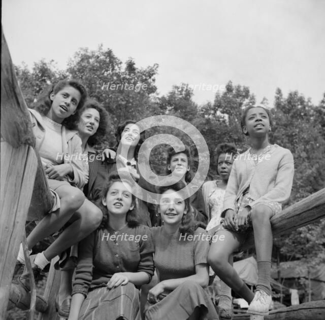 Campers singing at Camp Gaylord White, Arden, New York, 1943. Creator: Gordon Parks.