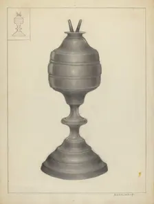 Camphene Lamp, 1935/1942. Creator: Arsen Maralian