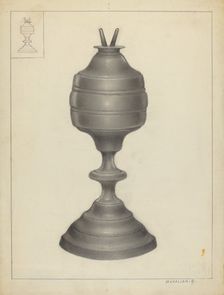 Camphene Lamp, 1935/1942. Creator: Arsen Maralian