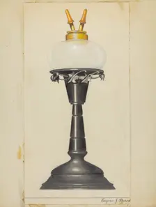 Camphene Lamp, 1935/1942. Creator: Eugene Barrell