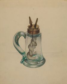 Camphene Lamp, 1935/1942. Creator: John Tarantino