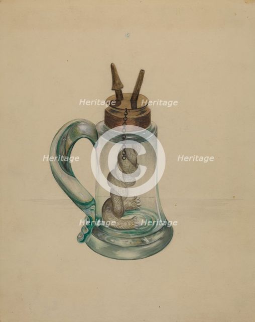 Camphene Lamp, 1935/1942. Creator: John Tarantino.