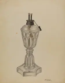 Camphene Lamp, 1935/1942. Creator: Paul Ward