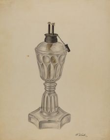 Camphene Lamp, 1935/1942. Creator: Paul Ward