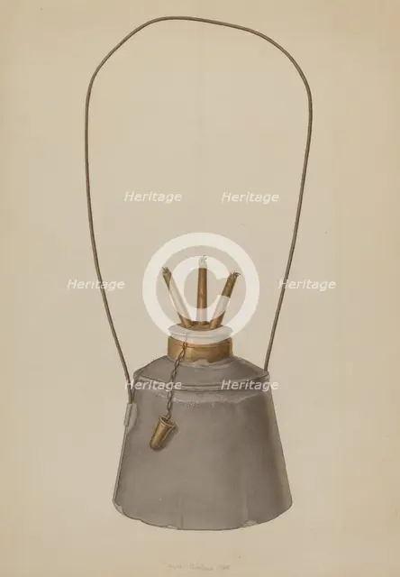 Camphene Lamp, 1938. Creator: Jacob Gielens.
