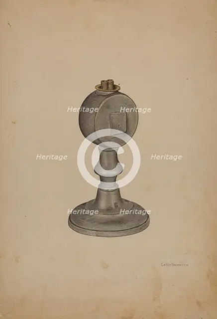 Camphor Lamp, c. 1940. Creator: LeRoy Griffith.