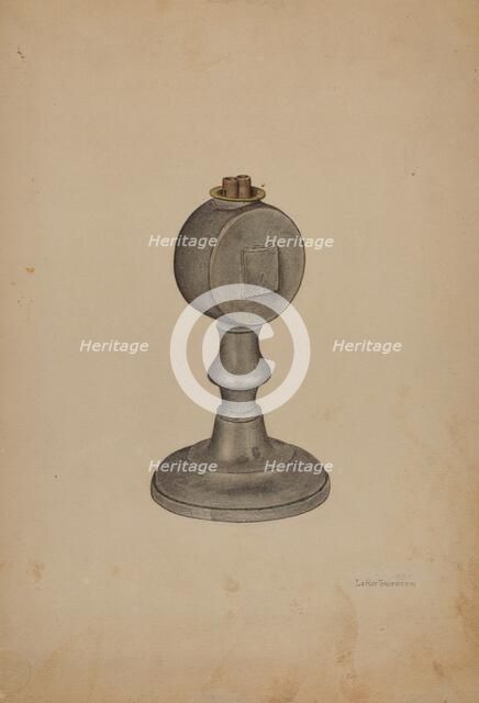 Camphor Lamp, c. 1940. Creator: LeRoy Griffith.