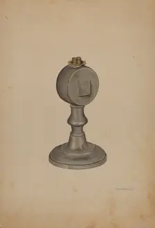 Camphor Lamp, c. 1940. Creator: LeRoy Griffith