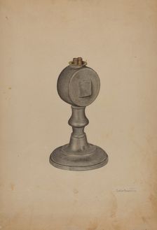 Camphor Lamp, c. 1940. Creator: LeRoy Griffith