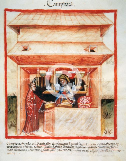 Camphor selling, 14th century.  Creator: Unknown.