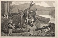 Camping Out in the Adirondack Mountains, 1874. Creator: Winslow Homer (American, 1836-1910)