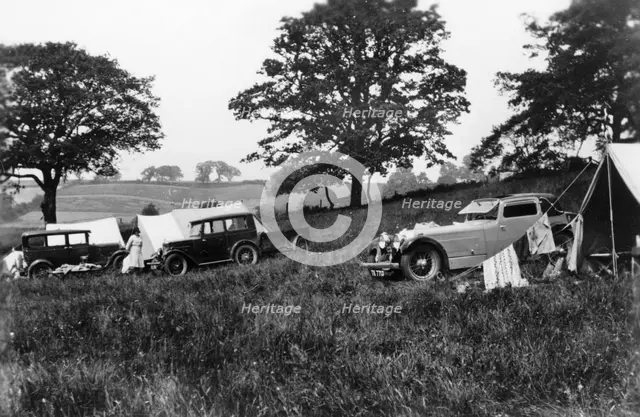 Camping scene, c1933. Artist: Unknown