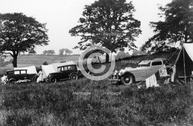 Camping scene, c1933. Artist: Unknown