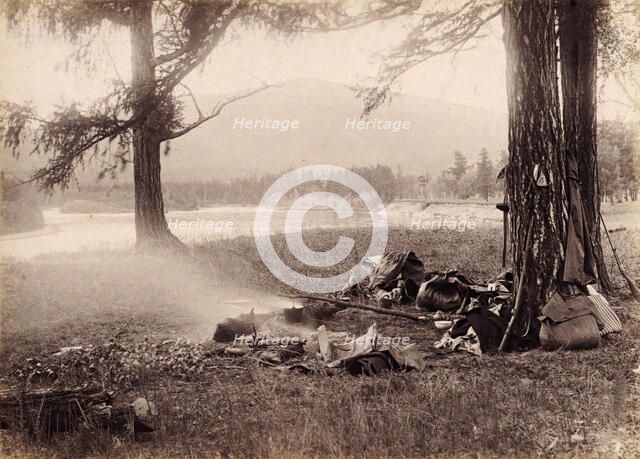 Campsite Along the Pskem River. The Great Yenisei, 1897. Creator: Unknown.