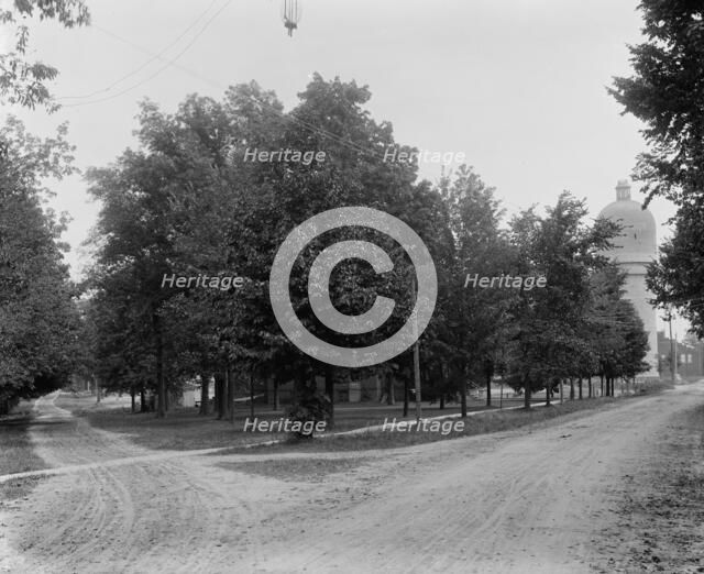 Campus and tower, Michigan State Normal College, Ypsilanti, Mich., between 1900 and 1910. Creator: Unknown.