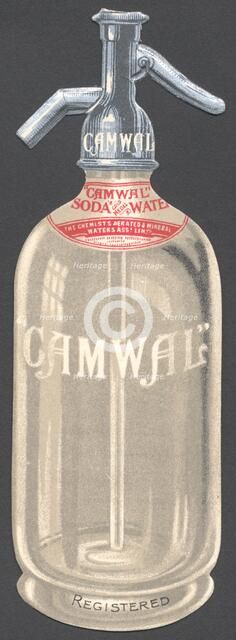 Camwal Soda Water, 1890s. Artist: Unknown