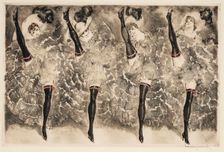 Can-Can, 1933. Creator: Icart, Louis Justin Laurent (1888-1950)