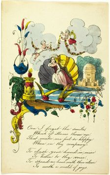Can I Forget the Smiles (valentine), c. 1840. Creator: Unknown