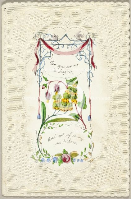 Can You See Me in Despair? (Valentine), c. 1840. Creator: George Meek.
