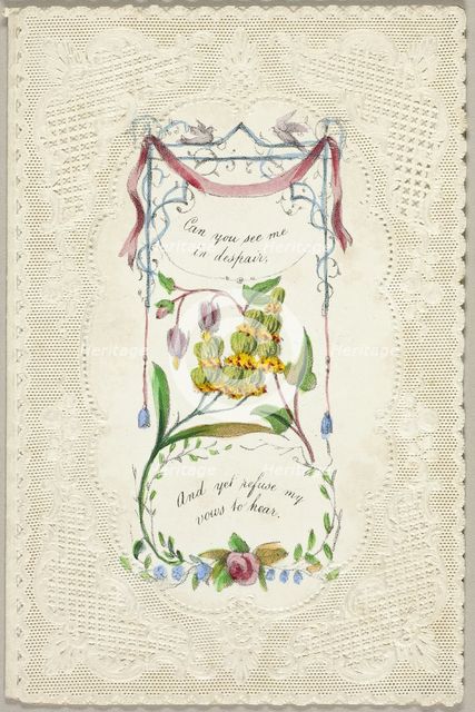Can You See Me in Despair? (Valentine), c. 1840. Creator: George Meek.