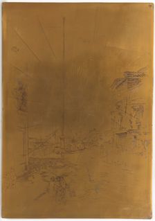 Cancelled Printing Plate for The Little Mast, 1879-1880. Creator: James Abbott McNeill Whistler