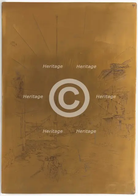 Cancelled Printing Plate for The Little Mast, 1879-1880. Creator: James Abbott McNeill Whistler.