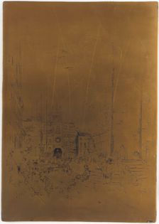 Cancelled Printing Plate for The Piazzetta, 1879-1880. Creator: James Abbott McNeill Whistler