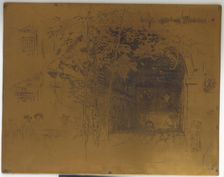 Cancelled Printing Plate for The Traghetto, No. 2, 1879-1880. Creator: James Abbott McNeill Whistler