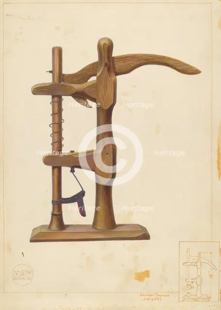 Cancelling Machine, c. 1938. Creator: Samuel Fineman.