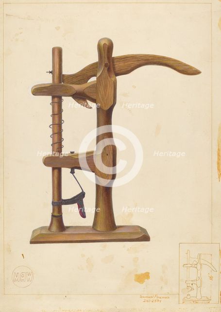 Cancelling Machine, c. 1938. Creator: Samuel Fineman.
