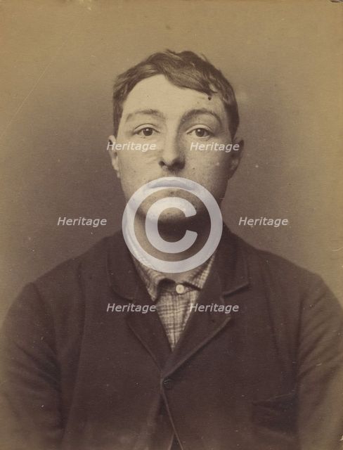 Cana. Eugène, Louis. 22 ans, né à Paris Vllle. Monteur en bronze. Anarchiste. 2/3/94., 1894. Creator: Alphonse Bertillon.