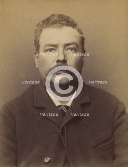 Cana. Eugène, Pierre. 47 ans, né à Paris XIe. Monteur en bronze. Anarchiste. 2/3/94. , 1894. Creator: Alphonse Bertillon.