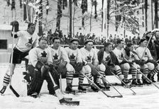 Canadian ice hockey team, Winter Olympic Games, Garmisch-Partenkirchen, Germany, 1936