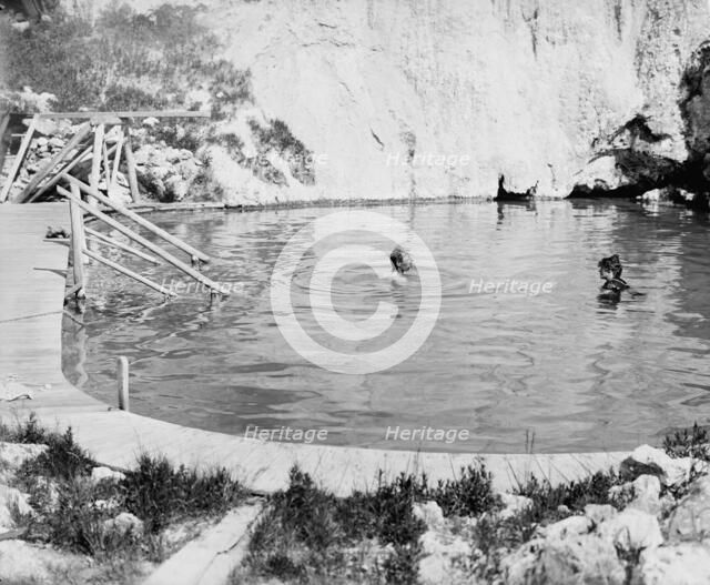 Canadian National Park, the basin, lower spring, Banff, Alberta, Canada, ca 1902. Creator: Unknown.