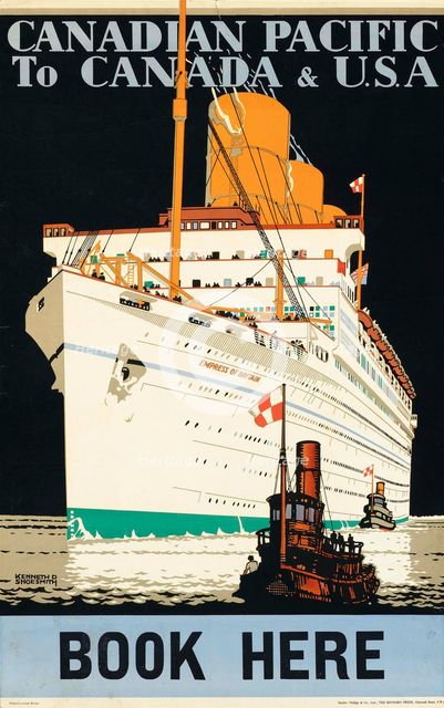 Canadian Pacific, to Canada & U.S.A, 1933. Creator: Shoesmith, Kenneth Denton (1890-1939).