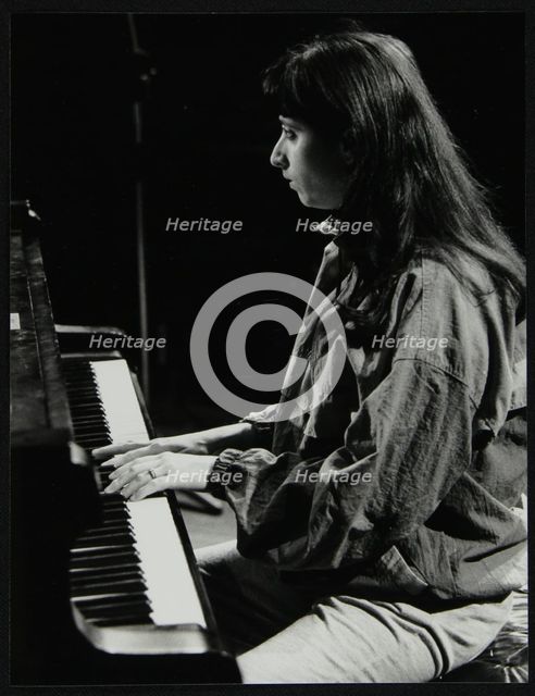 Canadian pianist Renee Rosnes playing at the Hertfordshire Jazz Festival, St Albans, 1993. Creator: Denis Williams.